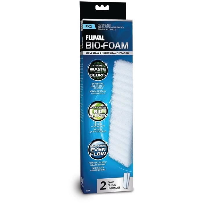 Blocchi Di Schiuma Per Filtro Acquario - Fluval - Per Filtri Esterni Fluval Fx2 - BiO-Foam - 2 Pezzi
