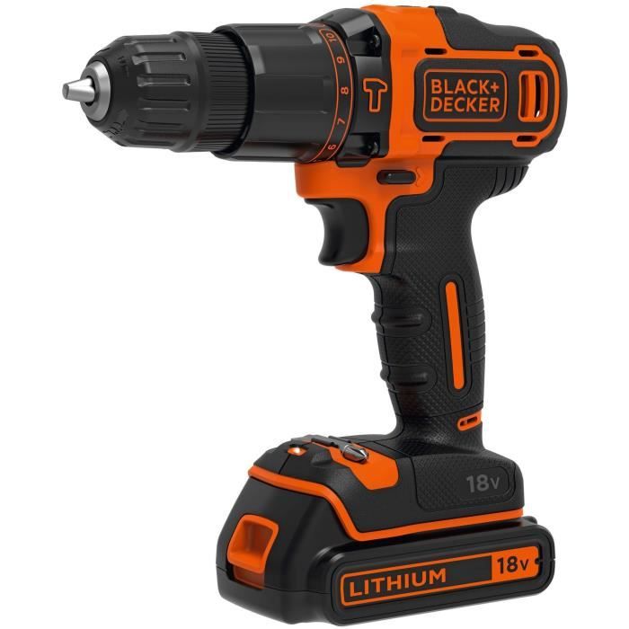 Trapano A Percussione A Batteria - Black & Decker - Bdchd18s32-Qw - 18 V - 1 Batteria Da 1,5 ah