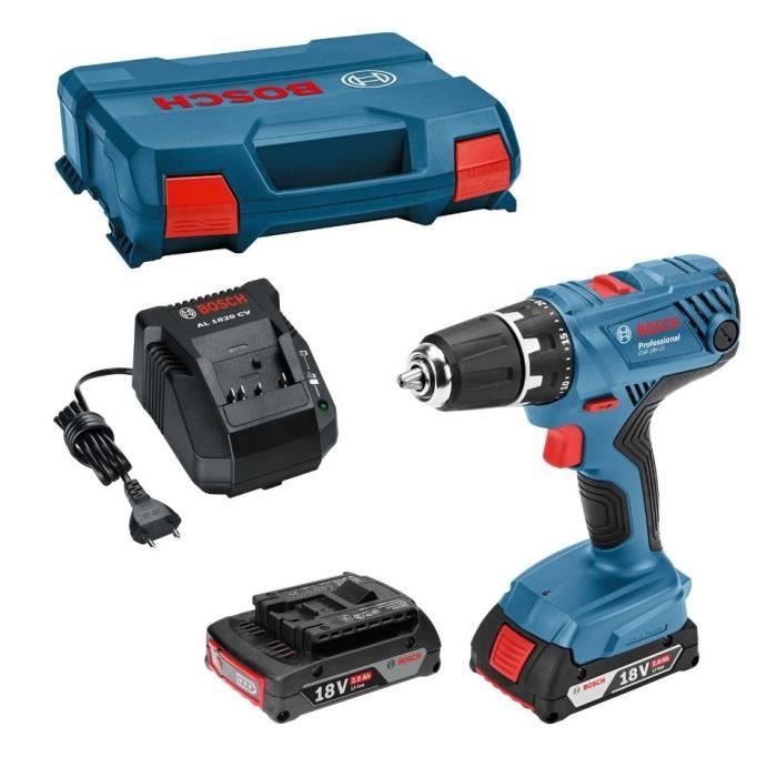 Proprietà Di Percusione Bosch Professional Gsb 18V- 21 + 2 Batterie 2.0ah + Gal 1820 lc