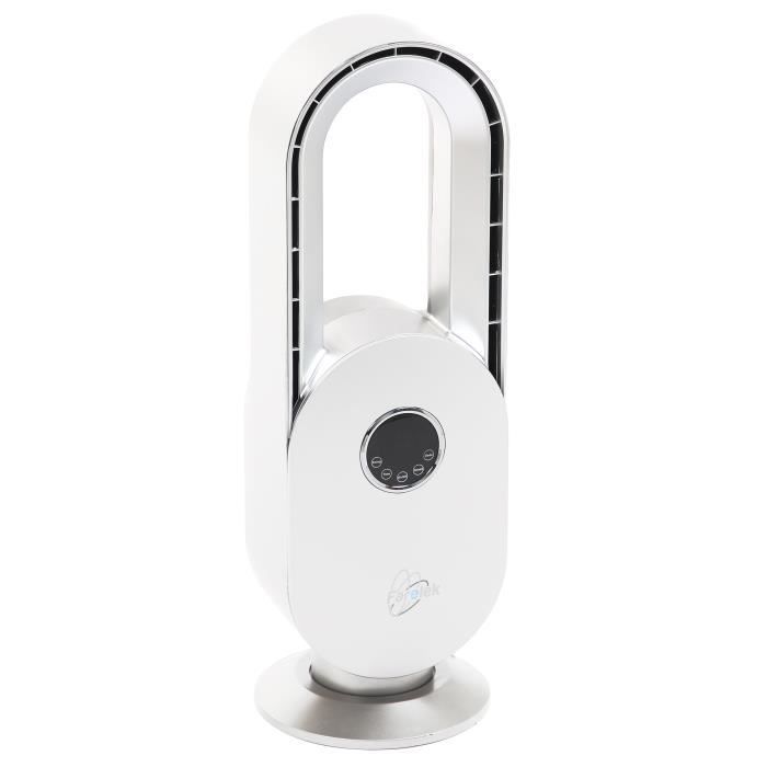 Ventilatore Da Tavolo Senza Pale - Farelek - SilenT-Air Arch - 45w - Bianco E Argento - 3 Velocità