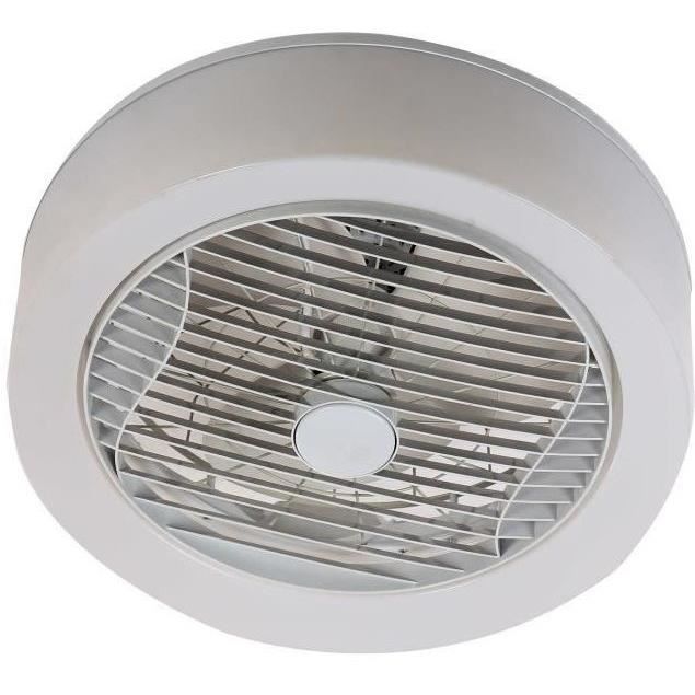 Air -Light Crown - Ventole Del Soffitto Bianco Ø40 Cm 95 W Con Corona Di Illuminazione A Led