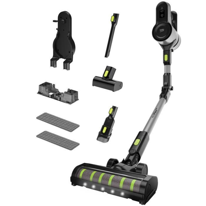 Beko Vrt84225vi - Scopa Senza Fili - 100 Airwatt - 3 Velocità - Schermo Led - Grigio