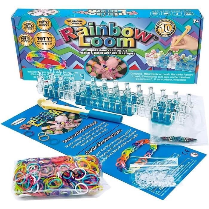 Rainbow Loom Original - Bandai - Telaio Con 600 Elastici - Cd00001