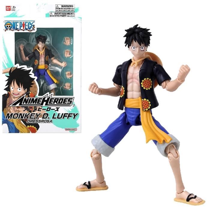 Figura Anime Heroes - Bandai - One Piece - Rufy (dressrosa) - 17 cm