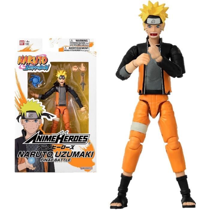 Figura Di Anime Heroes - Bandai - Naruto Shippuden - Naruto Uzumaki (battaglia Finale) - 17 cm