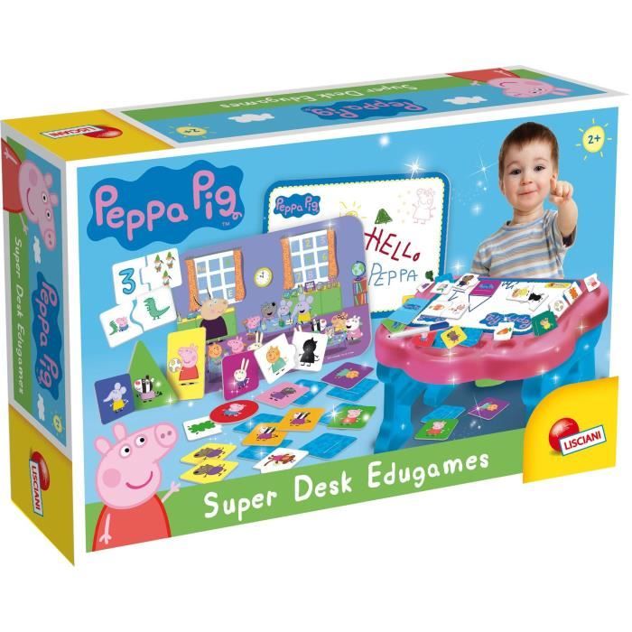Banco Attività Con 10 Giochi - Peppa Pig Super Desk - Giochi Edu - Lisciani