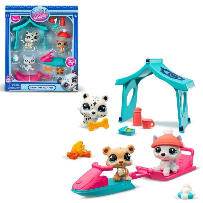 Pacchetto Tematico 3 Animali Domestici - Bandai - Littlest Pet Shop Snow - Animali E Accessori