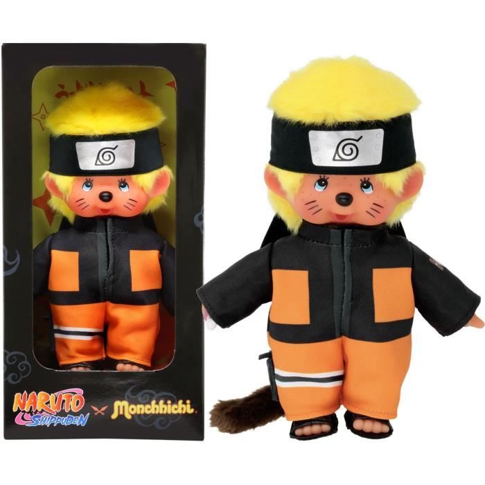 Bandai - Monchhichi - Peluche Monchhichi Naruto Shippuden - 20 Cm Morbido Peluche Per Bambini E Adulti - Se241088