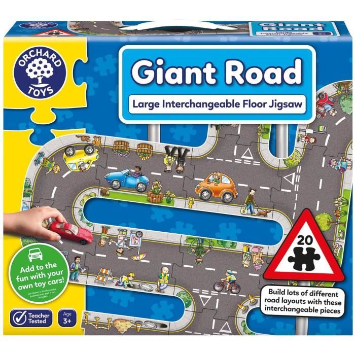 Giant Road Road - Puzzle - Frutteto - 20 Grandi Pezzi Intercambiabili