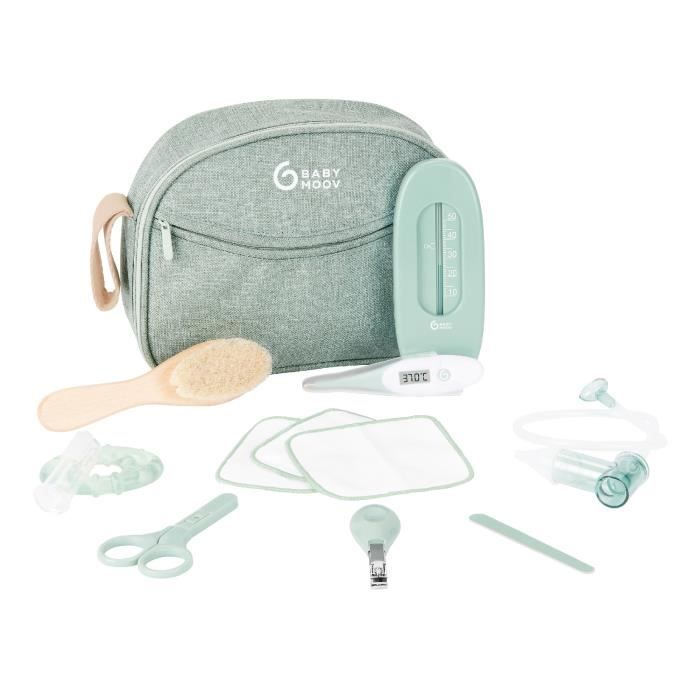 Babymoov Baby Care Kit - Nascita - In Accessori Grs Certificati In Tessuto Riciclato, Matcha