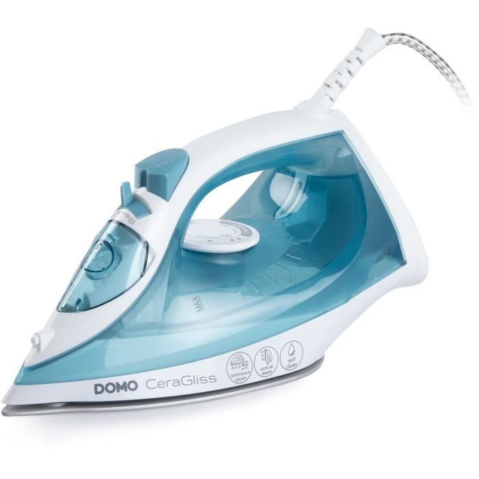 Ferro Da Stiro A Vapore - Domo - Do7060s Ceragliss - 2400 W - 40 G/min - 320 Ml - Blu / Bianco