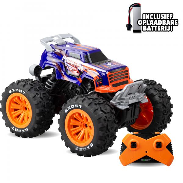 Auto Telecomandata - Exost - Phantom Force 1:16 - 10 Km/h - 28 -5 Cm - Viola E Arancione - 5 Anni
