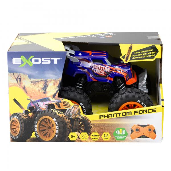 Auto Telecomandata - Exost - Phantom Force 1:16 - 10 Km/h - 28 -5 Cm - Viola E Arancione - 5 Anni - Image 3