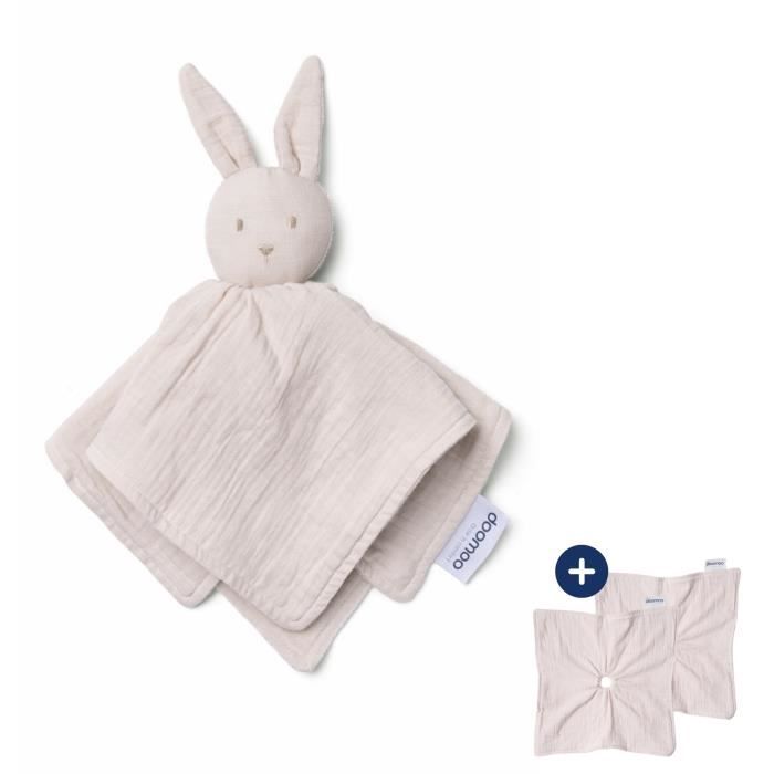 Doomoo You&me Baby Comforter - Piumino Reversibile E Confortevole - Dotato Di 2 Corpi Per Trasportare L'odore Dei Genitori, Beige