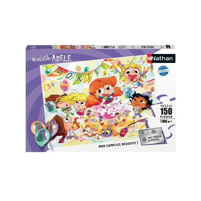 Nathan Mortel Compleanno Mortelle Adele Puzzle - Nathan - 150 Pezzi - Cartoni Animati E Fumetti - Bambino