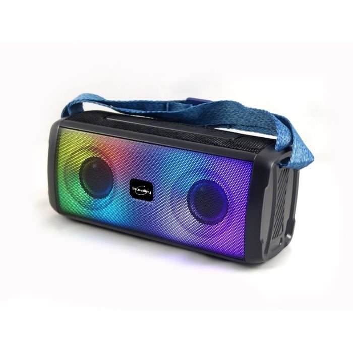 Altoparlante Luminoso Bluetooth - Inovaalley - Hp345-B - 10w - Led - Bluetooth V5.3 - Micro - Tws - Fm - Usb 2.0 - Micro Sd - AuX-in