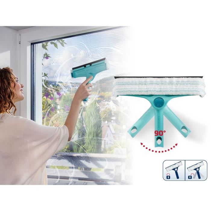 Leifheit 51320 Lavavetri 4 In 1 Con Panno In Microfibra, Tergivetro Da 32 Cm Con Funzione Brevettata Di Pulizia Del Telaio - Image 3