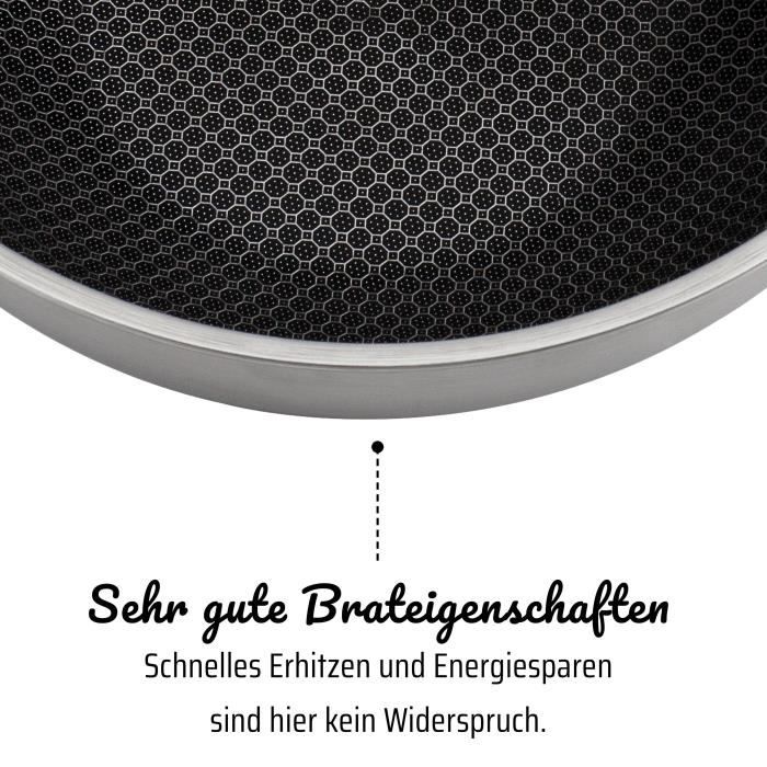 Gsw Wok Pro Con Coperchio - Ø 32 Cm - Fondo A 3 Strati - Manico Rivettato - Acciaio Inossidabile - Tutte Le Fonti Di Calore Inclusa L'induzione - Image 5