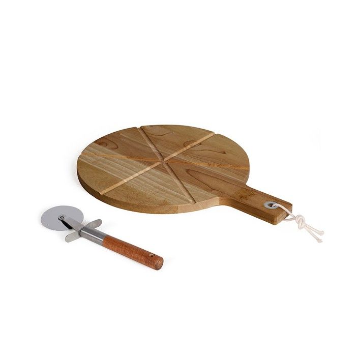 Set Per Pizza - Livoo - Mes158 - Legno Di Acacia - 30 X 45 Cm - 1 Taglia Pizza - Manico Con Foro Per Appendere