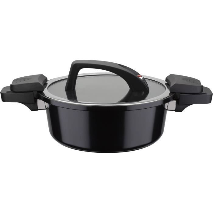 Pentola A Bassa Pressione - Gsw - 24 Cm - 4 L - Alluminio Forgiato - Induzione - Nero