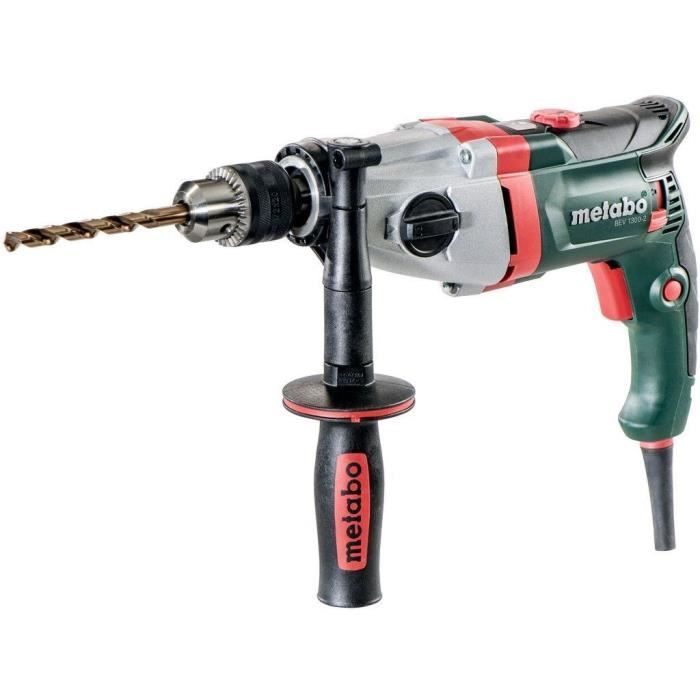 Trapano - Metabo - Bev 1300-2 - Cartone - Mandrino Con Chiave - Chiave Per Mandrino