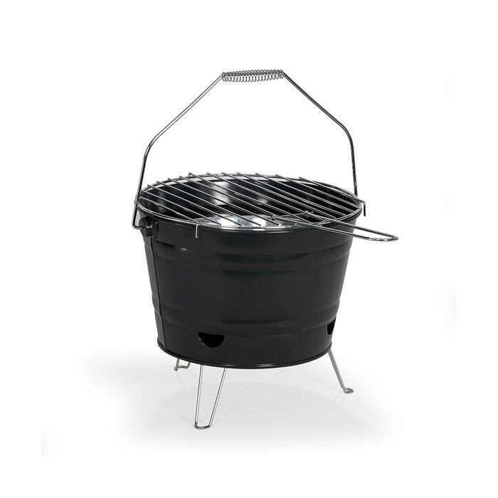 Barbecue Portatile A Carbonella - Livoo - Doc327n - Acciaio Inox - Superficie Di Cottura Ø27 Cm - Altezza 24 cm