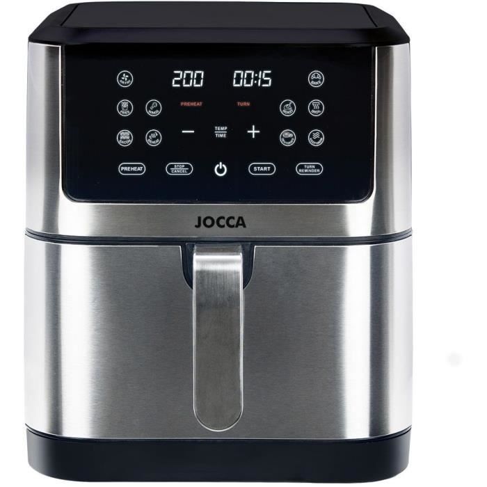 Friggitrice Senza Olio - Jocca - 2193 - 8l - 1800 W - 30,3 X 38,3 X 35,1 Cm - Acciaio Inox