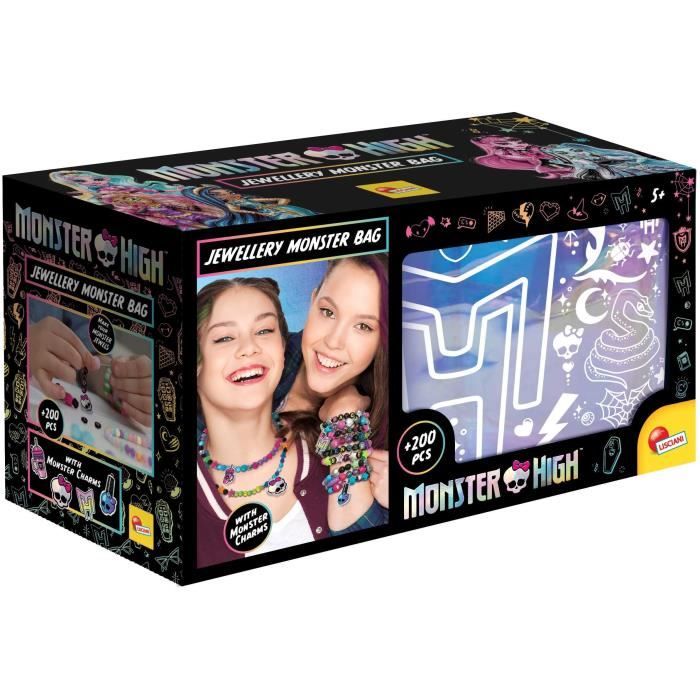 Astuccio Per Gioielli Glitter Monster High - Lisciani - Crea Fantastici Braccialetti E Collane