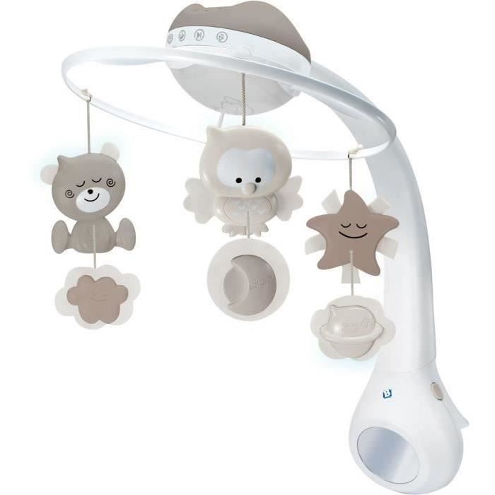 Giostrina Musicale E Proiettore - Infantino - Sweet Night 3 In 1 - Grigio