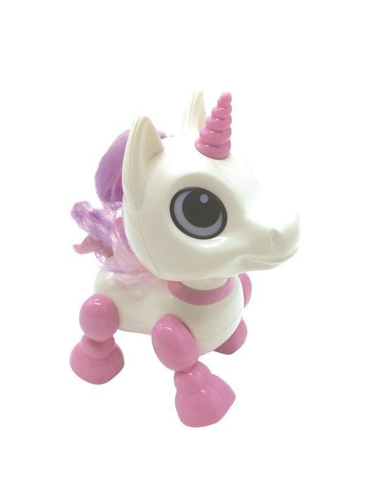 Power Unicorn Mini - Robot Unicorno Con Effetti Luminosi E Sonori, Controllo Con Clic Manuale, Ripetizione