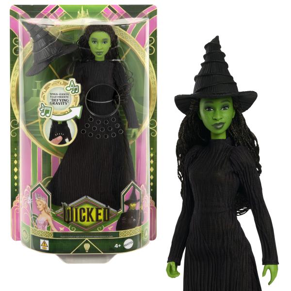 MatteL-WickeD-Elphaba Bambola Cantante Con Travestimento E Accessori - Wicked - Hym40
