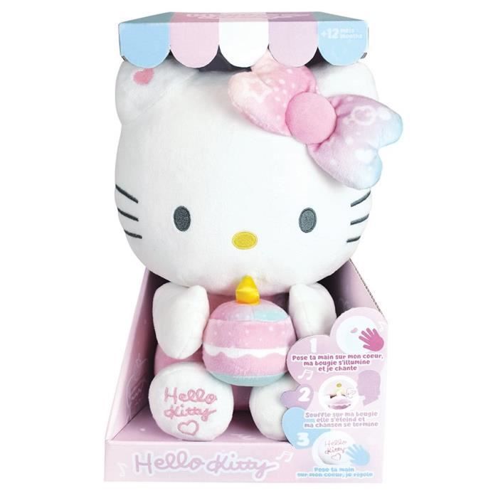 Peluche Interattivo Compleanno Hello Kitty +/- 26 Cm - Jemini - Musica Interattiva, Candela E Risate.
