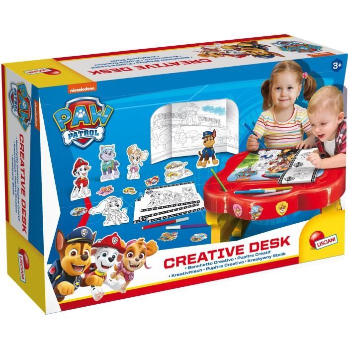 Scrivania Creativa - Paw Patrol - Gioca E Colora I Personaggi Dei Paw Patrol - Lisciani