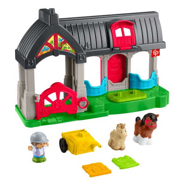 FisheR-Price Little PeoplE-The Merry Horses Stalla Con 6 Elementi - FisheR-Price - Hwr84