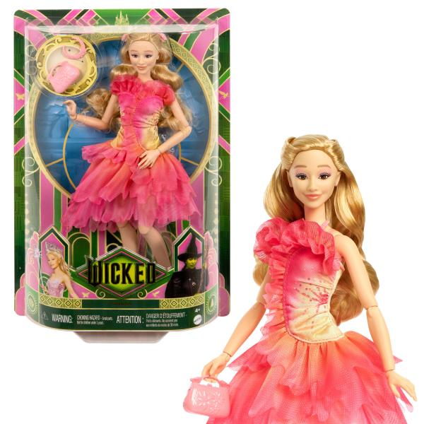 MatteL-WickeD-Glinda Bambola Con Accessori E Vestiti Rimovibili - Disney - Hxt63