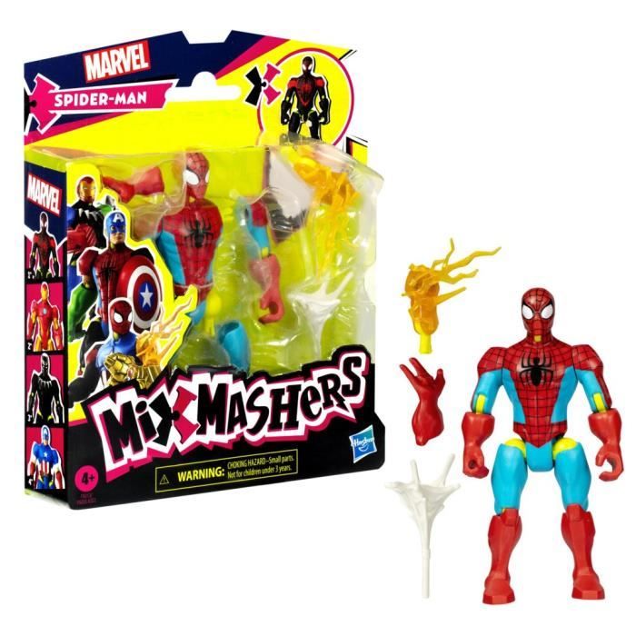 Mixmashers Marvel SpideR-Man, Mescola E Abbina La Figura Di SpideR-Man Con Accessori