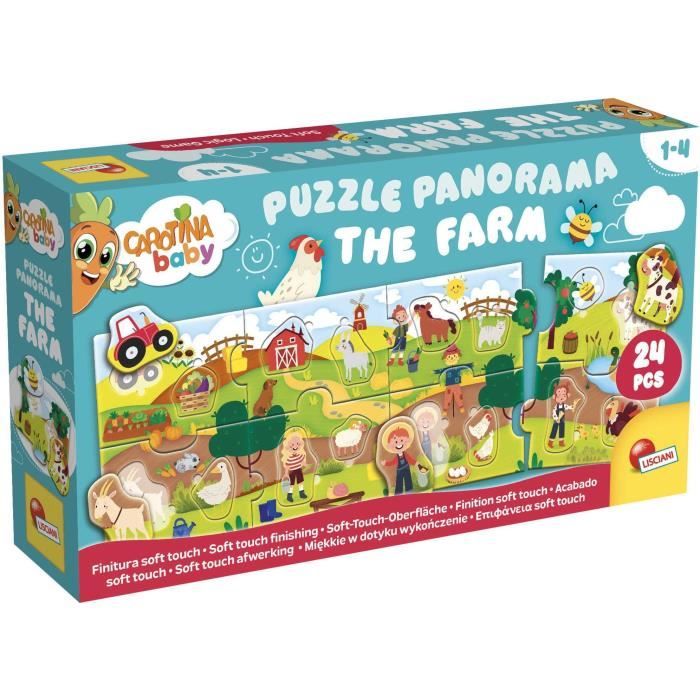 La Fattoria - Puzzle Panoramico - Carotina Baby - Sviluppo Della Logica, Motricità Fine