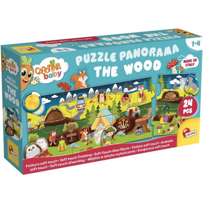 Il Bosco - Puzzle Panoramico - Carotina Baby - Sviluppo Della Logica, Motricità Fine