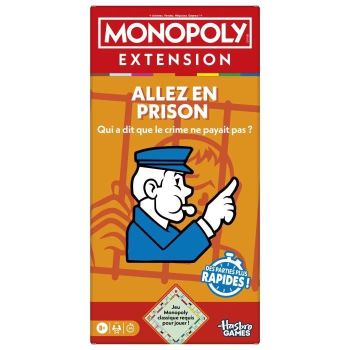 Espansione Monopoly Go To Jail, Rende Il Classico Gioco Monopoly Più Divertente E Veloce, Giochi Da Tavolo, Da 2 A 6 Giocatori, 40 M