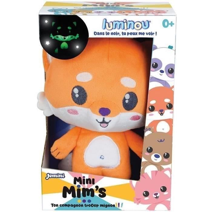 Peluche Luminoso Naturale - Jemini - Mini Volpe Luminosa Mim's - Funziona Senza Batteria - +/- 15 cm