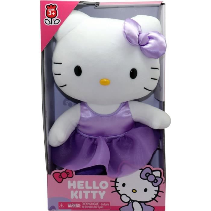 Peluche - Gptoys - Hello Kitty - Hkt121 - Modello Abito In Raso Viola - 30 Cm - Dai 3 Anni