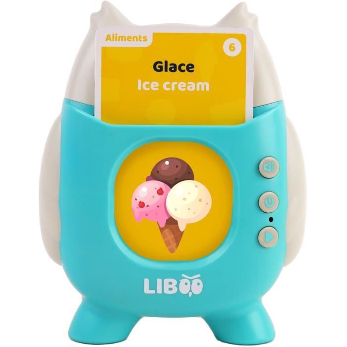 E-Reader Liboo - Jade - Francese - Inglese - 240 Parole - Gioco Educativo - Batterie Incluse - Vocabolario - Apprendimento - Design Francese