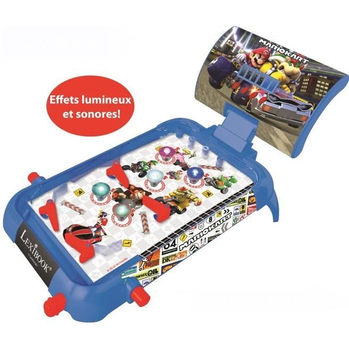 Mario Kart Flipper Elettronico Con Effetti Luminosi E Sonori - Lexibook