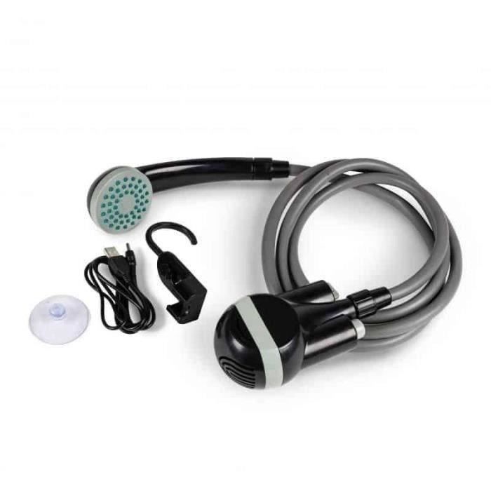 Doccia Elettrica - Kampa - Power Shower - Batteria Ricaricabile - Tubo Da 1,80 M - Nero