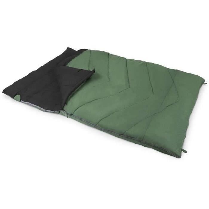 Sacco A Pelo - Kampa - Verde 12 Doppio - 2 Persone - 2,25 Mx 1,5 M - Rosso
