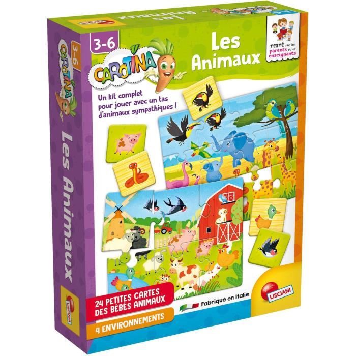 Gli Animali - Carotina - Gioco Didattico - Lisciani