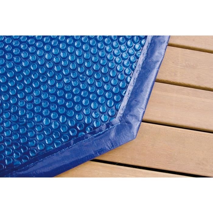 Copertura A Bolle Per Piscina Rettangolare In Legno Ubbink 200x350 - Blu - 400 Micron