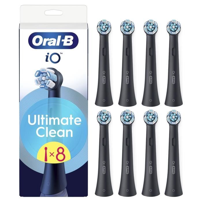 Testina Di Ricambio OraL-B Io Ultimate Clean - Confezione Da 8 - Nero