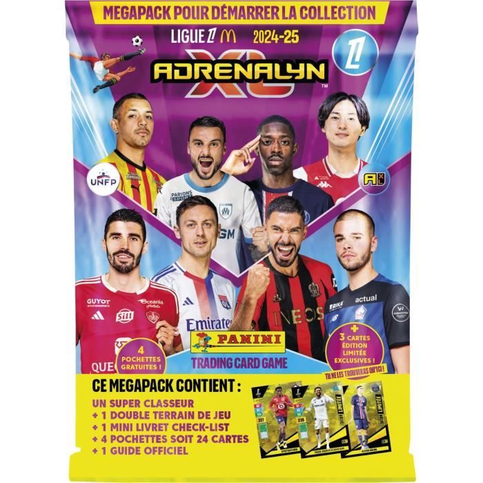 Starter Pack - Panini - Adrenalyn Xl Ligue 1 Mcdonald's 2024-2025 - Raccoglitore E Cartoline