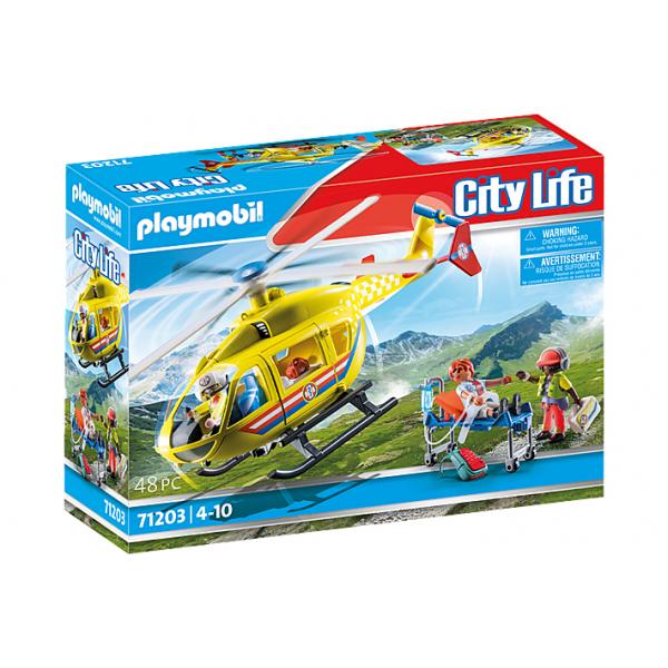 Playmobil - 71203 - City Action Les Subcutors - Rescue Helicoptere